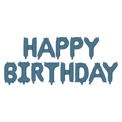 Σετ Μπαλόνια Γενεθλίων -“Happy Birthday” Μπλε Σκούρο 13 τεμ