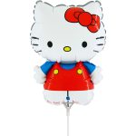 14'' Mini Shape μπαλόνι Hello Kitty κόκκινος φίογκος