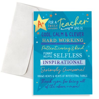 Ευχετήρια Κάρτα για Δασκάλα/Δάσκαλο A Plus Teacher