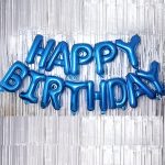 Μπαλόνια Happy Birthday Μπλε 13 τεμ