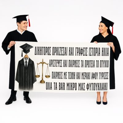 Πανό Αποφοίτησης -Δικηγόρος
