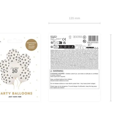 Σετ Μπαλόνια Happy 30 6 τεμ
