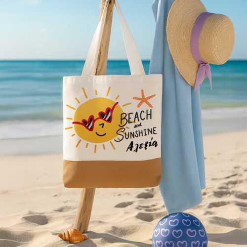 Πάνινη Τσάντα Ώμου - Beach And Sunshine-1