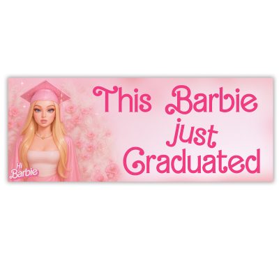 Πανό Αποφοίτησης - Barbie με φωτογραφία-1