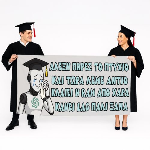 Πανό Αποφοίτησης - Chat GPT-1