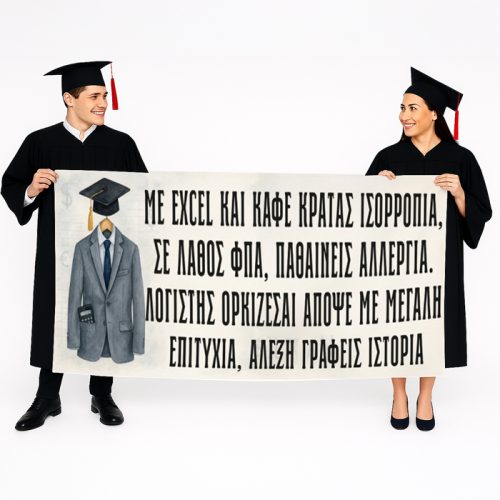 Πανό Αποφοίτησης -Λογιστής