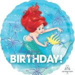 18'' Μπαλόνι Γοργόνα Άριελ - Happy Birthday