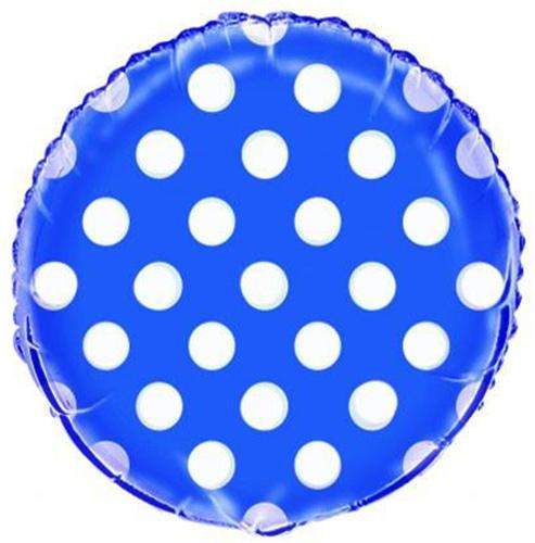 18 Μπαλόνι μπλε πουά