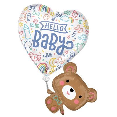 31'' Μπαλόνι Αρκουδάκι ''Hello Baby''