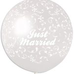 40 Mπαλόνι τυπωμένο Just Married κέντημα
