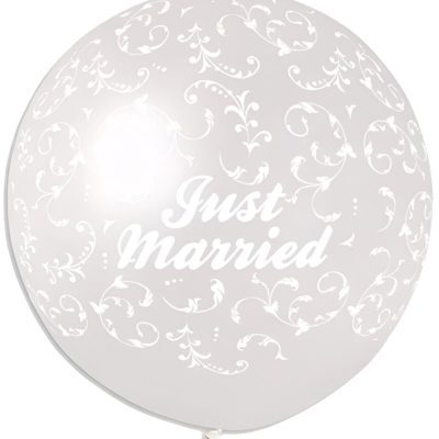 40 Mπαλόνι τυπωμένο Just Married κέντημα