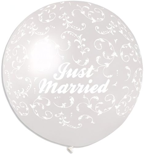 40 Mπαλόνι τυπωμένο Just Married κέντημα
