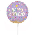 9″ Mini Shape Μπαλόνι Παγωτό ''Happy Birthday''