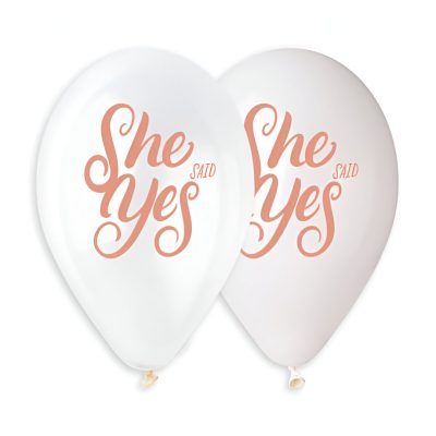 Άσπρα Μπαλόνια She Said Yes 25 τεμ