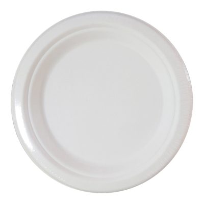 Λευκά Χάρτινα Πιάτα από Ζαχαροκάλαμο 10 τεμ