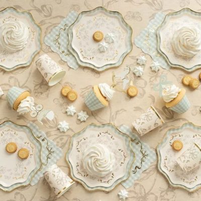 Ποτήρια με λουλούδια vintage 6 τεμ