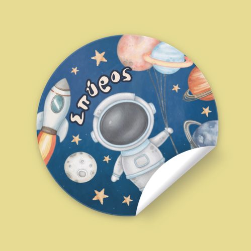 Αυτοκόλλητα Με Όνομα - Αστροναύτης (6 τεμ)