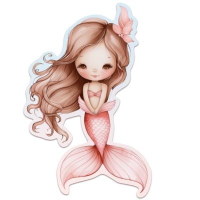 Διακοσμητική ξύλινη φιγούρα Γλυκιά Γοργόνα