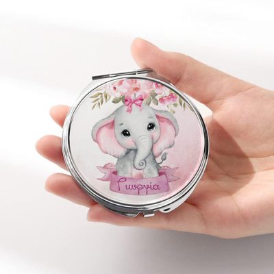 Καθρεφτάκι Ελεφαντάκι Κορίτσι Στρογγυλό