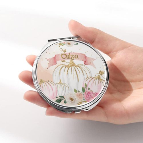 Καθρεφτάκι Κολοκύθα Ασημί Στρογγυλό