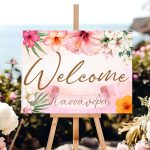 Καμβάς Βάπτισης Welcome - Tropical Ιβίσκος