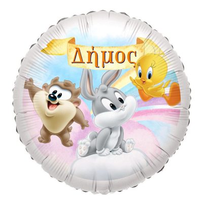 18 Μπαλόνι Foil Tυπωμένο Baby Looney Tunes Στρογγυλό