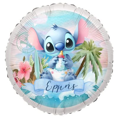 18" Μπαλόνι Foil Tυπωμένο Baby Stitch Στρογγυλό