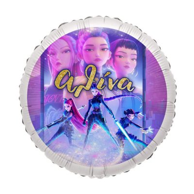 18 Μπαλόνι Foil Tυπωμένο K-Pop Demon Hunters Στρογγυλό