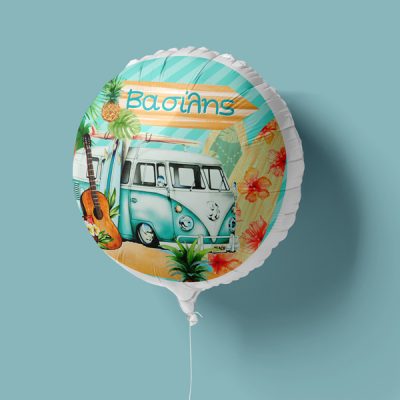18 Μπαλόνι Foil Tυπωμένο Tropical Στρογγυλό-1