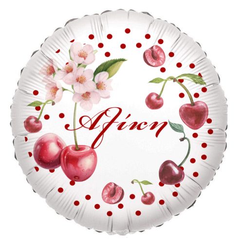 18 Μπαλόνι Foil Tυπωμένο Κεράσι Στρογγυλό