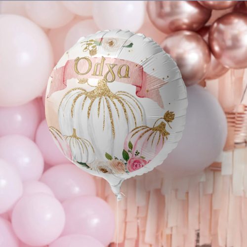 18 Μπαλόνι Foil Tυπωμένο Κολοκύθα Στρογγυλό-1