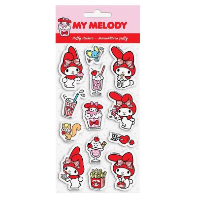 Αυτοκόλλητα 3D Kuromi My Melody 15 τεμ