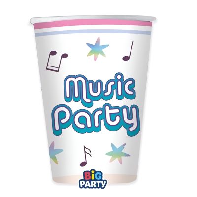 Χάρτινα Ποτήρια - Music Party 6 τεμ