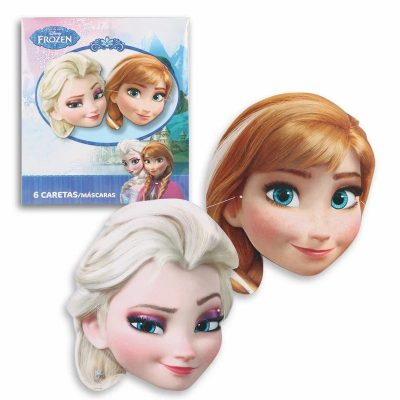 Χάρτινες Μάσκες Frozen - Έλσα και Άννα 6 τεμ