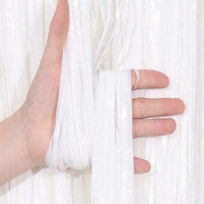 Λευκή Μεταλλική Κουρτίνα Πάρτυ 200x100cm