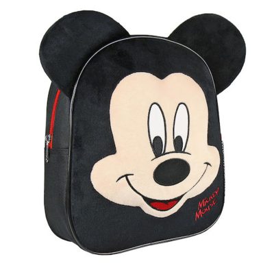 Mickey Mouse Σχολική Τσάντα Πλάτης Νηπιαγωγείου Μαύρη