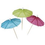 Μονόχρωμες Ομπρελίτσες για Κοκτέιλ 10 τεμ