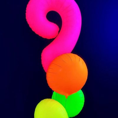 Neon Μπαλόνια Αριθμοί Φούξια 86 cm - 34