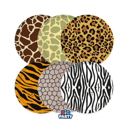 Πιάτα γλυκού - Animal Print 6 τεμ