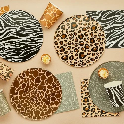 Πιάτα γλυκού - Animal Print 6 τεμ