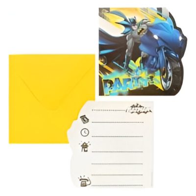 Προσκλήσεις πάρτυ Batman Rogue Rage 6 τεμ