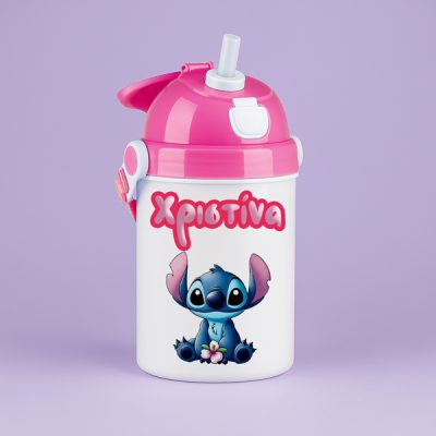 Παιδικό Παγούρι - Stitch Ροζ 400ml
