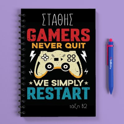 Προσωποποιημένο Τετράδιο - Gamers Α5