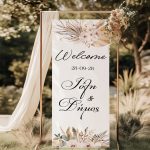 Υφασμάτινη Αφίσα Γάμου - Boho 1,30m-1