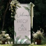 Υφασμάτινη Αφίσα Γάμου - Botanical 1,30m