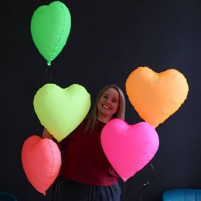 17'' Μπαλόνι Neon Φούξια Καρδιά