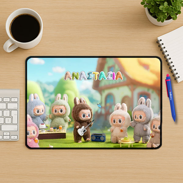 Mouse Pad Gaming - LABUBU Garden Party Με Όνομα Mouse Pad Gaming - LABUBU Garden Party Με Όνομα