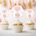 Topper Cupcake - Ροζ Καρουζέλ (6 τεμ)