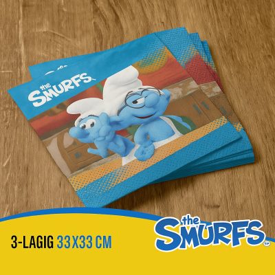 Χαρτοπετσέτες - Στρουμφάκια 20 τεμ