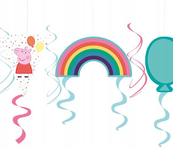 Διακοσμητικά Οροφής Swirls Πέππα το Γουρουνάκι 7 τεμ